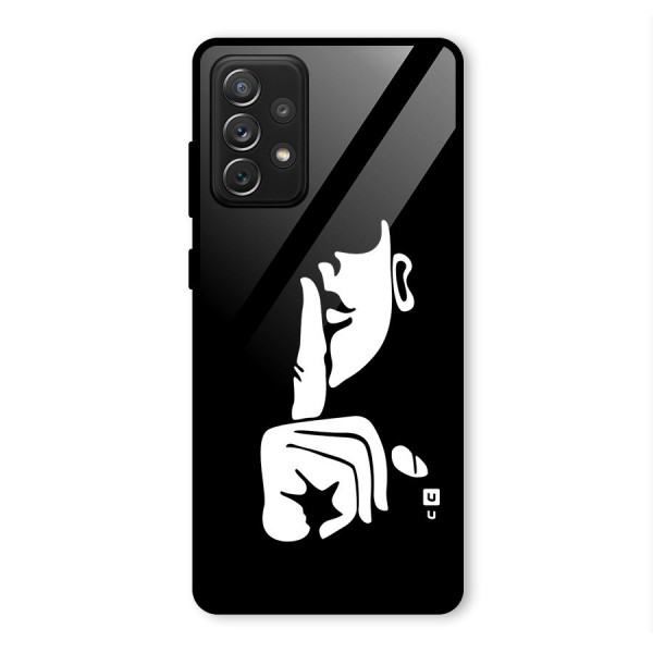 Shhh Art Glass Back Case for Galaxy A72