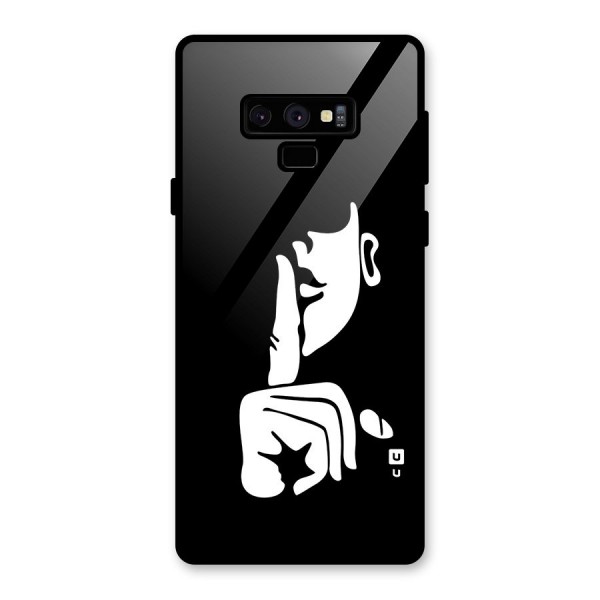 Shhh Art Glass Back Case for Galaxy Note 9