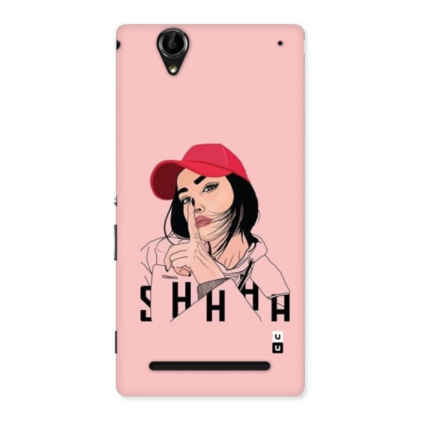 Shhhh Girl Back Case for Xperia T2