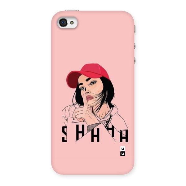 Shhhh Girl Back Case for iPhone 4 4s
