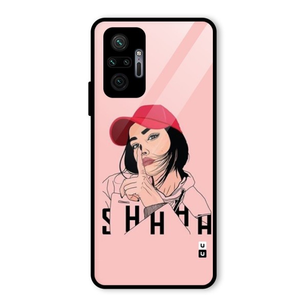 Shhhh Girl Glass Back Case for Redmi Note 10 Pro Max