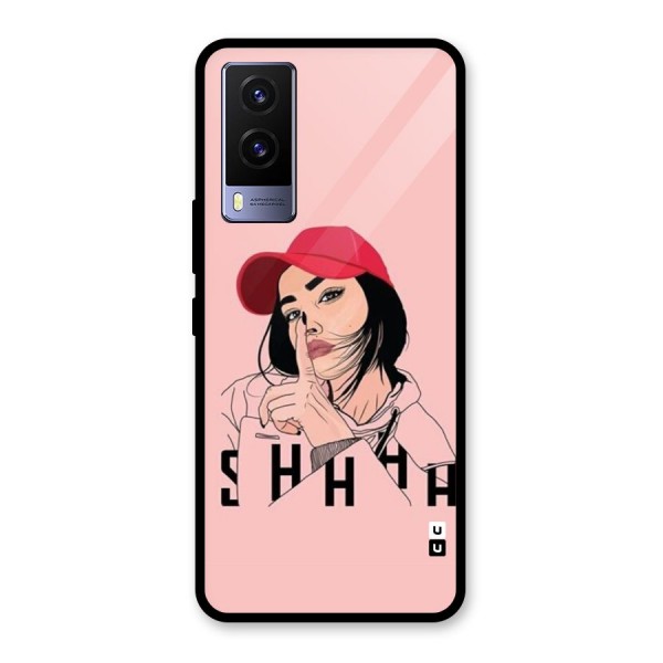 Shhhh Girl Glass Back Case for Vivo V21e 5G