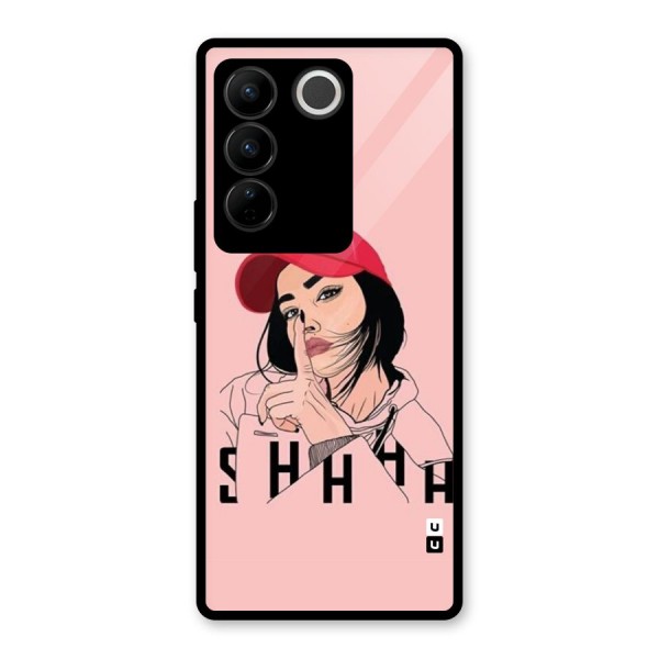 Shhhh Girl Glass Back Case for Vivo V27