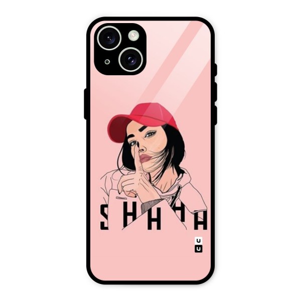 Shhhh Girl Glass Back Case for iPhone 15 Plus