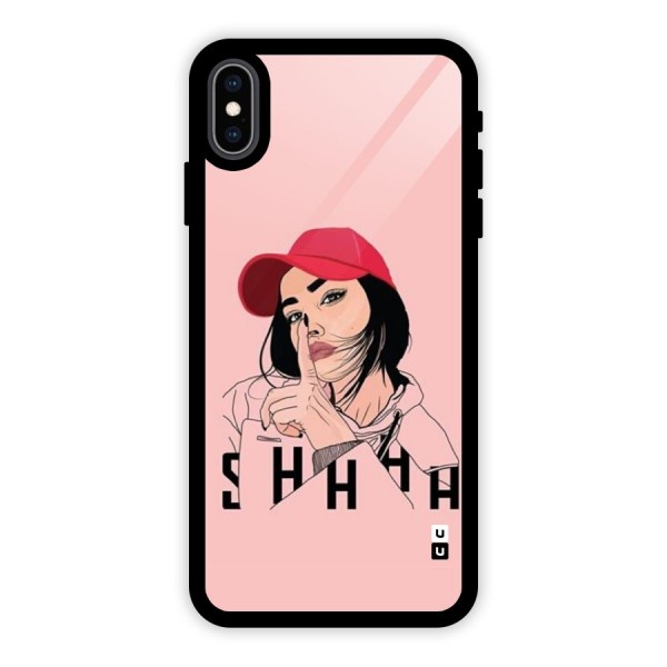 Shhhh Girl Glass Back Case for iPhone XS Max