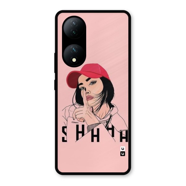Shhhh Girl Metal Back Case for Vivo Y100