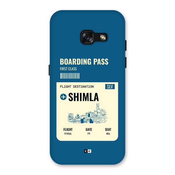 Shimla Boarding Pass Back Case for Galaxy A3 (2017)