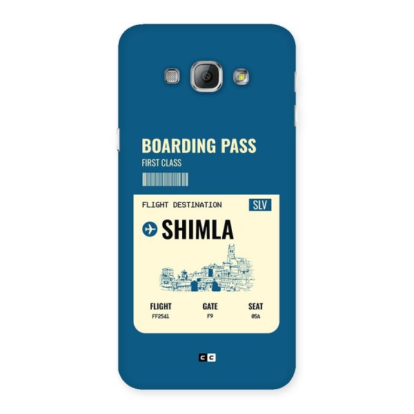 Shimla Boarding Pass Back Case for Galaxy A8