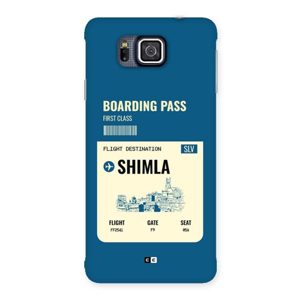 Shimla Boarding Pass Back Case for Galaxy Alpha