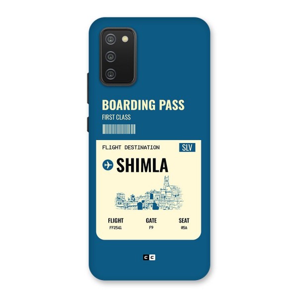 Shimla Boarding Pass Back Case for Galaxy M02s