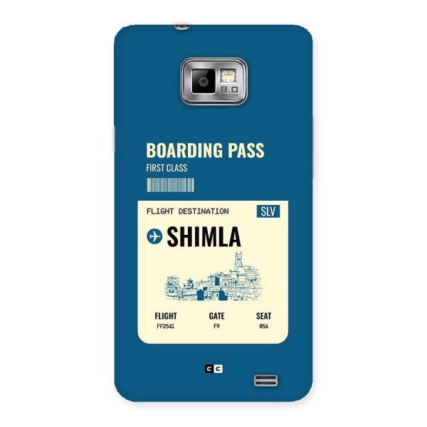 Shimla Boarding Pass Back Case for Galaxy S2