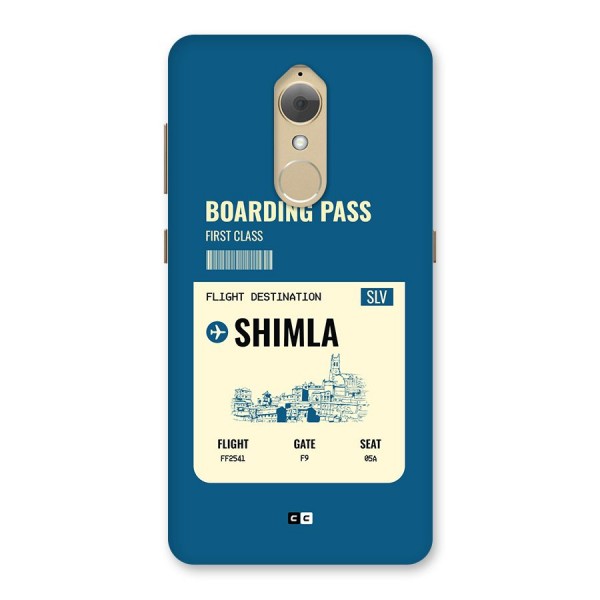 Shimla Boarding Pass Back Case for Lenovo K8