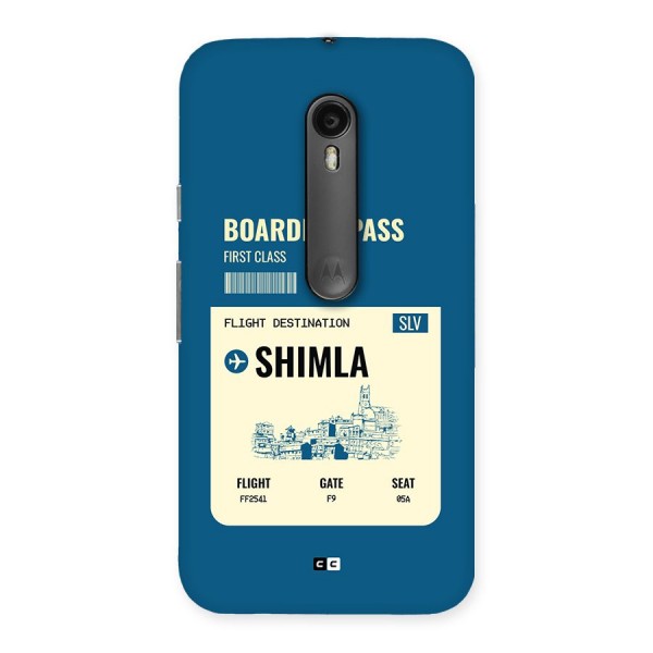 Shimla Boarding Pass Back Case for Moto G Turbo