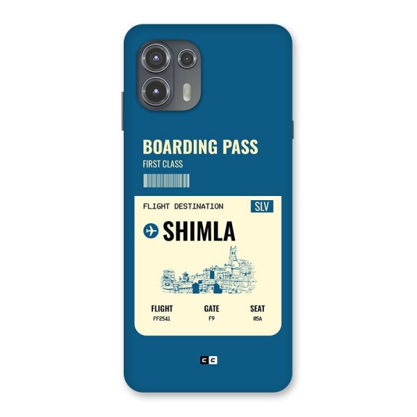 Shimla Boarding Pass Back Case for Motorola Edge 20 Fusion
