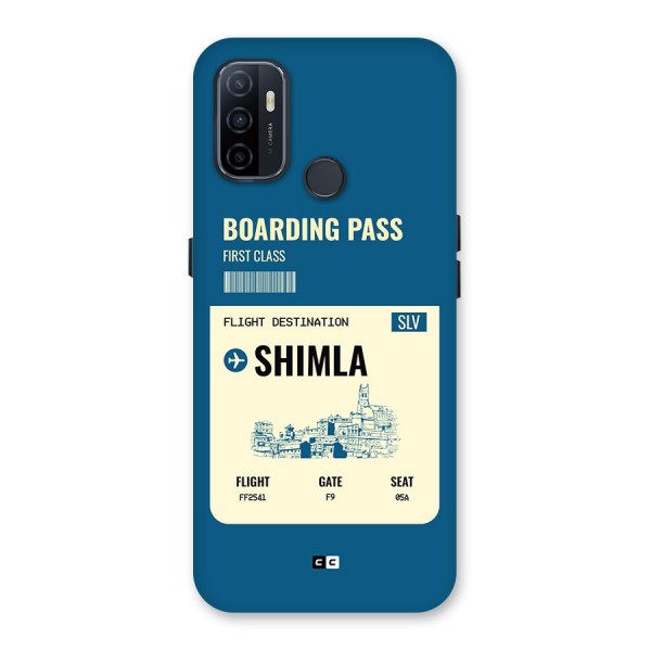 Shimla Boarding Pass Back Case for Oppo A32