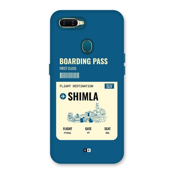 Shimla Boarding Pass Back Case for Oppo A7