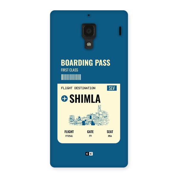 Shimla Boarding Pass Back Case for Redmi 1s