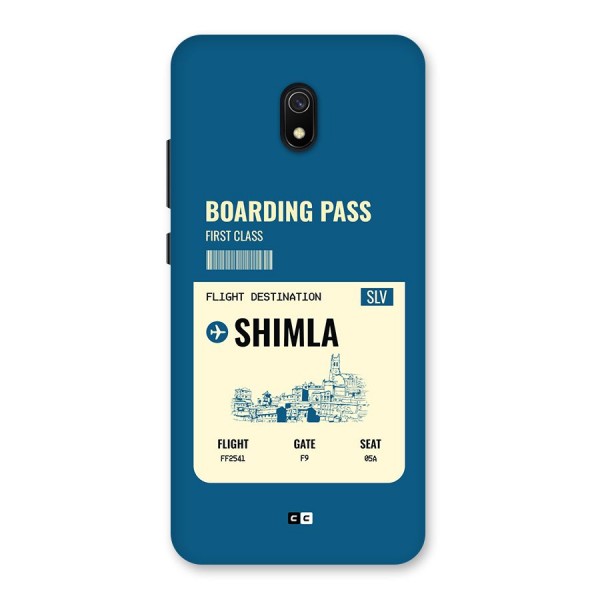 Shimla Boarding Pass Back Case for Redmi 8A