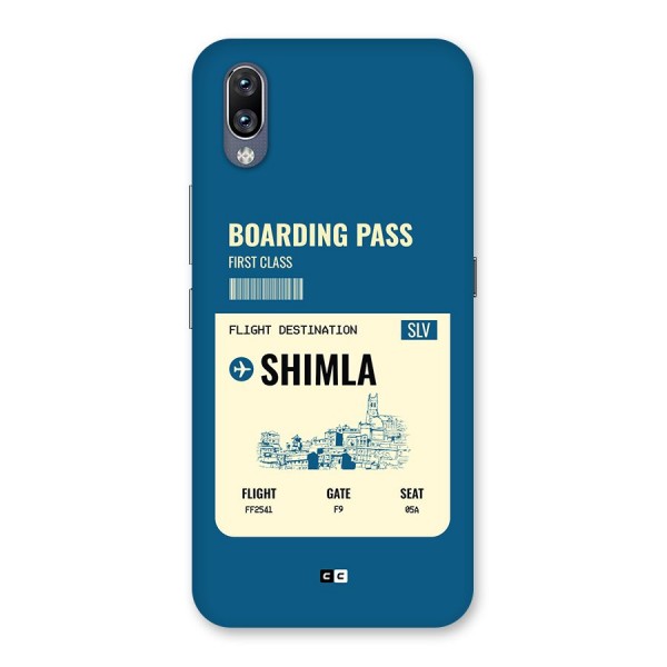 Shimla Boarding Pass Back Case for Vivo NEX