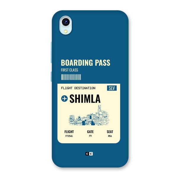 Shimla Boarding Pass Back Case for Vivo Y1s