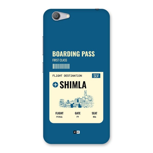 Shimla Boarding Pass Back Case for Vivo Y53