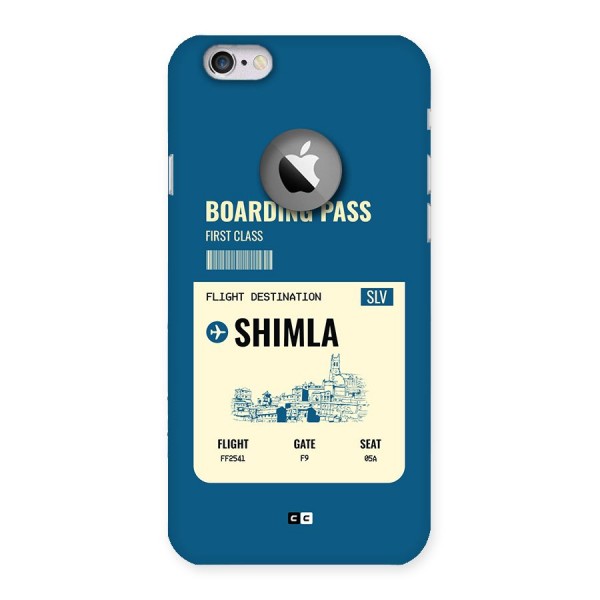 Shimla Boarding Pass Back Case for iPhone 6 Logo Cut