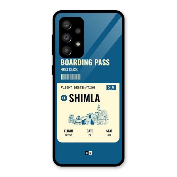 Shimla Boarding Pass Glass Back Case for Galaxy A32