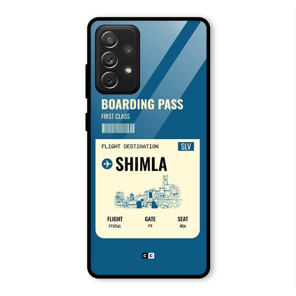 Shimla Boarding Pass Glass Back Case for Galaxy A72
