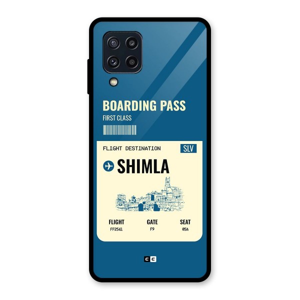 Shimla Boarding Pass Glass Back Case for Galaxy M32