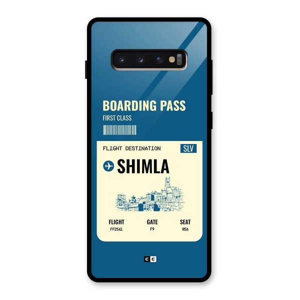 Shimla Boarding Pass Glass Back Case for Galaxy S10 Plus