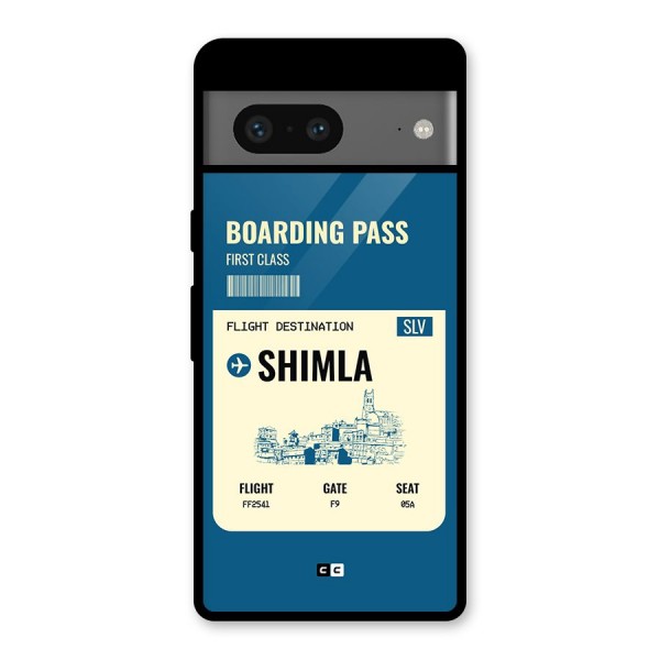 Shimla Boarding Pass Glass Back Case for Google Pixel 7