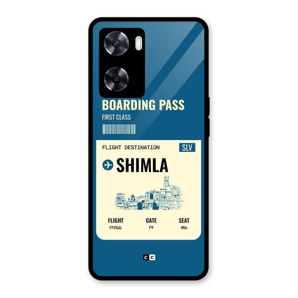 Shimla Boarding Pass Glass Back Case for Oppo A77