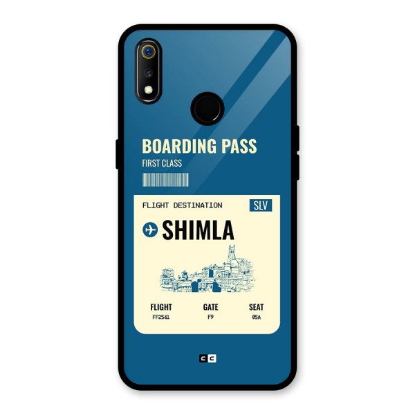 Shimla Boarding Pass Glass Back Case for Realme 3
