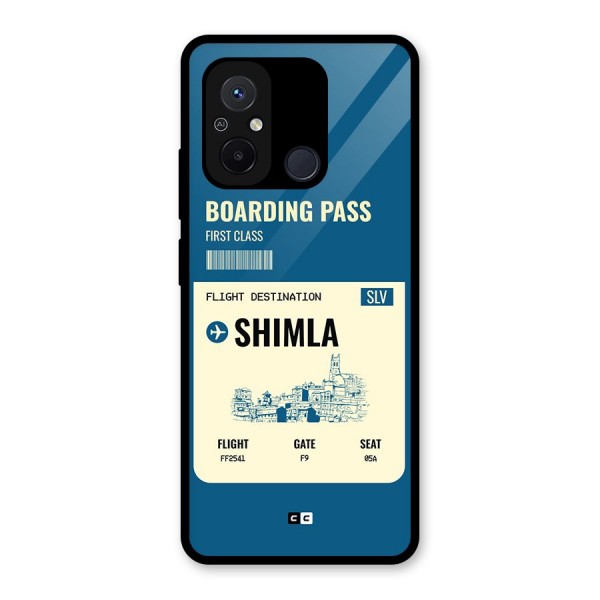 Shimla Boarding Pass Glass Back Case for Redmi 12C