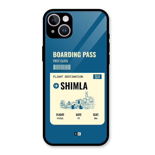 Shimla Boarding Pass Glass Back Case for iPhone 14 Plus