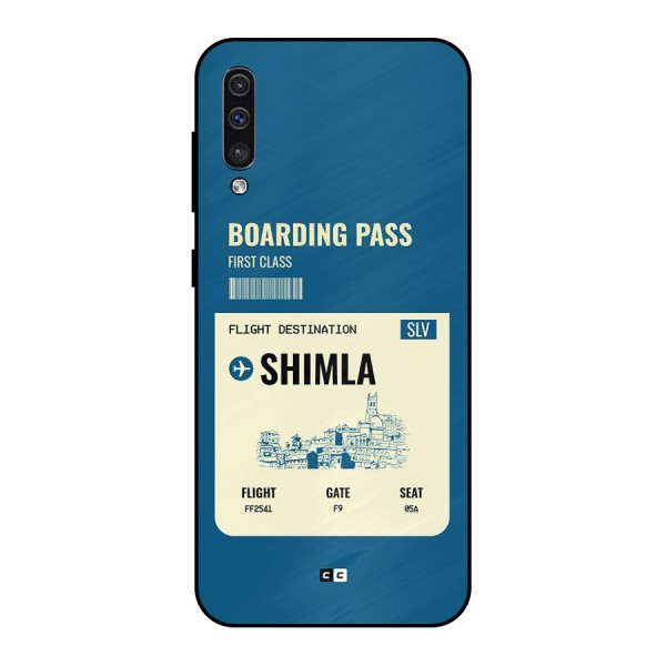 Shimla Boarding Pass Metal Back Case for Galaxy A30s