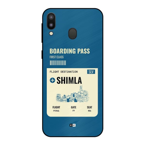 Shimla Boarding Pass Metal Back Case for Galaxy M20