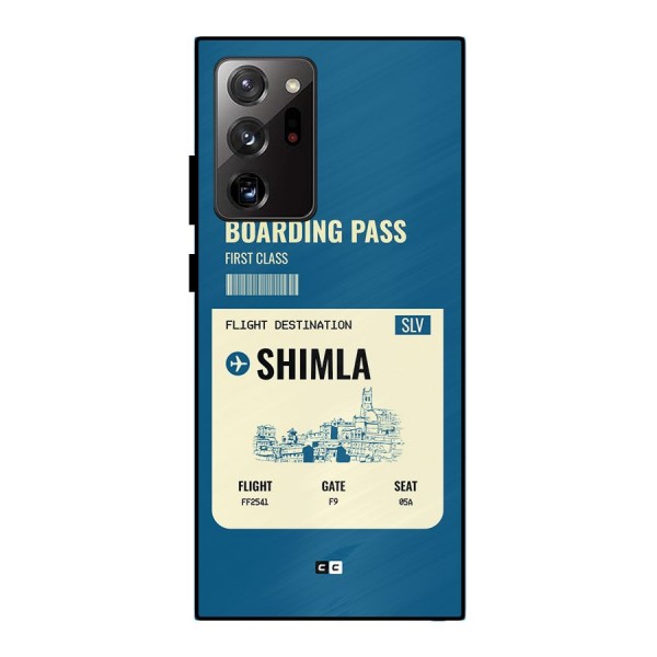 Shimla Boarding Pass Metal Back Case for Galaxy Note 20 Ultra