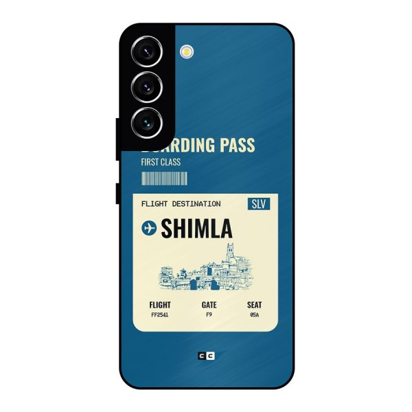Shimla Boarding Pass Metal Back Case for Galaxy S22 5G