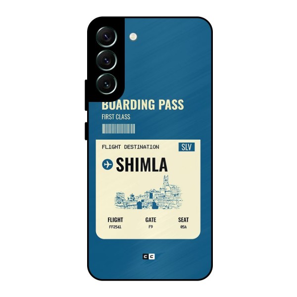 Shimla Boarding Pass Metal Back Case for Galaxy S22 Plus 5G