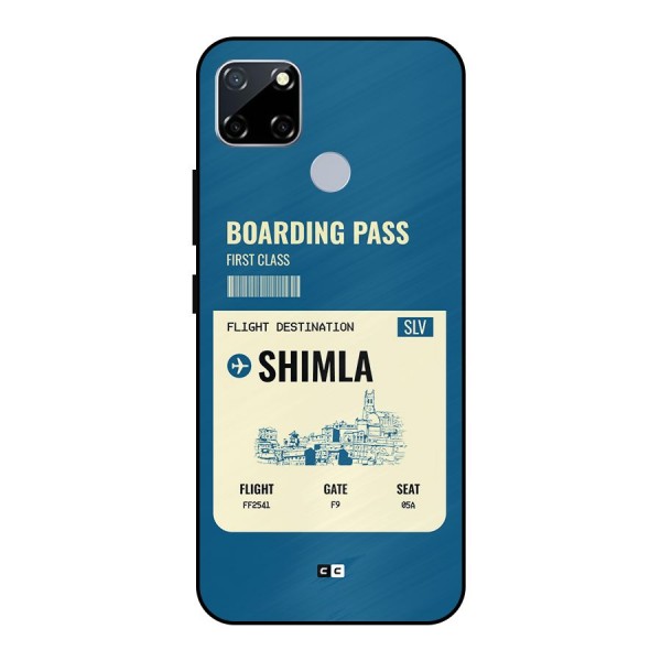 Shimla Boarding Pass Metal Back Case for Realme Narzo 30A
