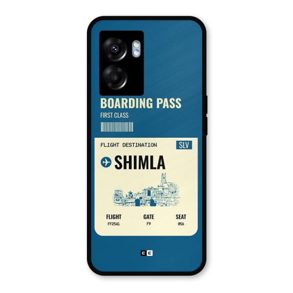 Shimla Boarding Pass Metal Back Case for Realme Narzo 50 5G