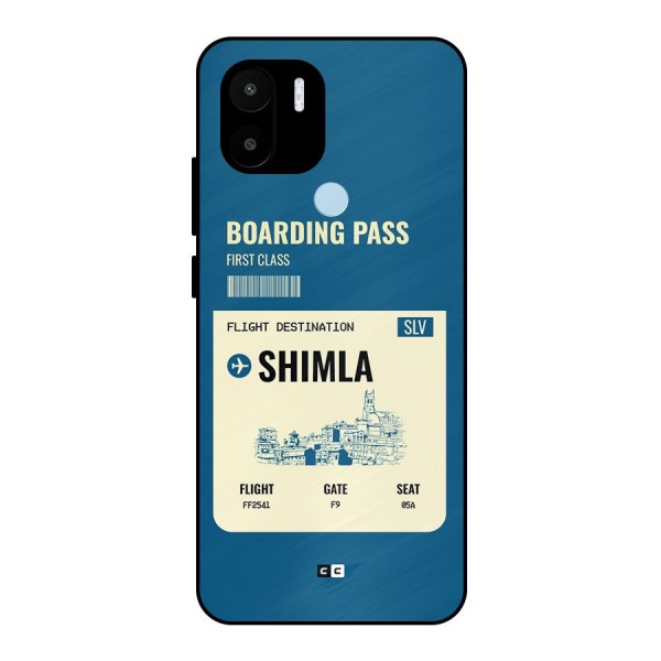 Shimla Boarding Pass Metal Back Case for Redmi A1 Plus