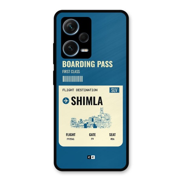 Shimla Boarding Pass Metal Back Case for Redmi Note 12 Pro Plus 5G