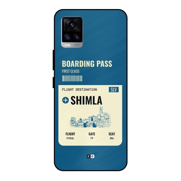 Shimla Boarding Pass Metal Back Case for Vivo V20