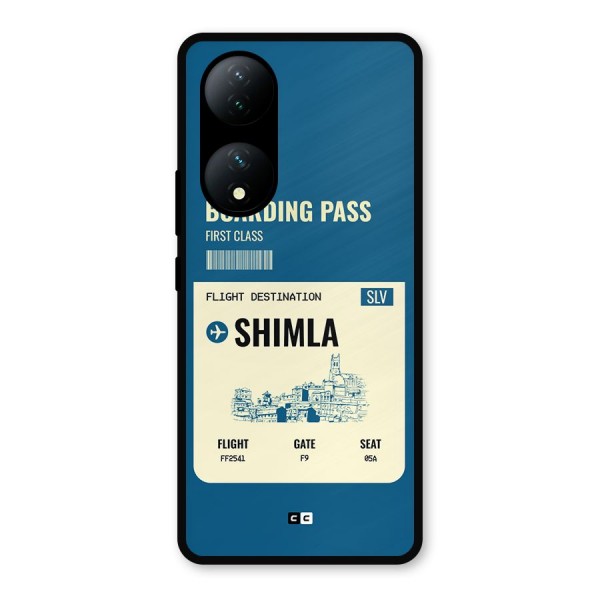Shimla Boarding Pass Metal Back Case for Vivo Y100