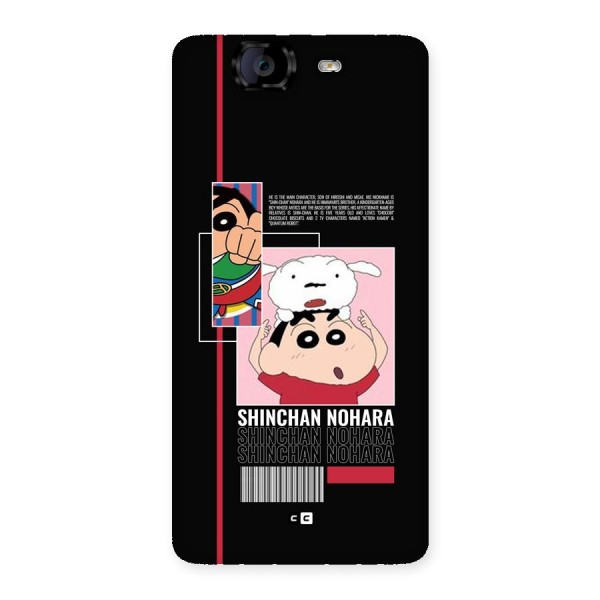 Shinchan Nohara Back Case for Canvas Knight A350