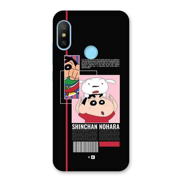 Shinchan Nohara Back Case for Redmi 6 Pro