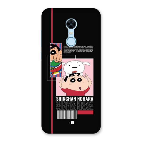 Shinchan Nohara Back Case for Redmi Note 5