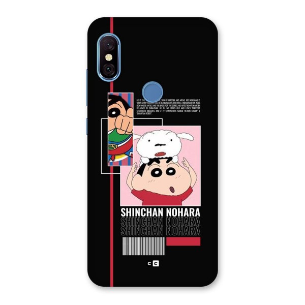 Shinchan Nohara Back Case for Redmi Note 6 Pro